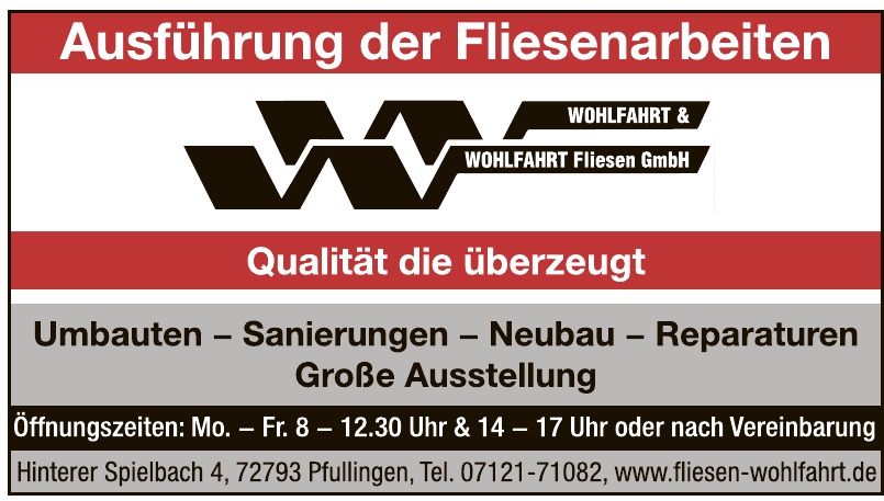Wohlfahrt & Wohlfahrt Fliesen GmbH 