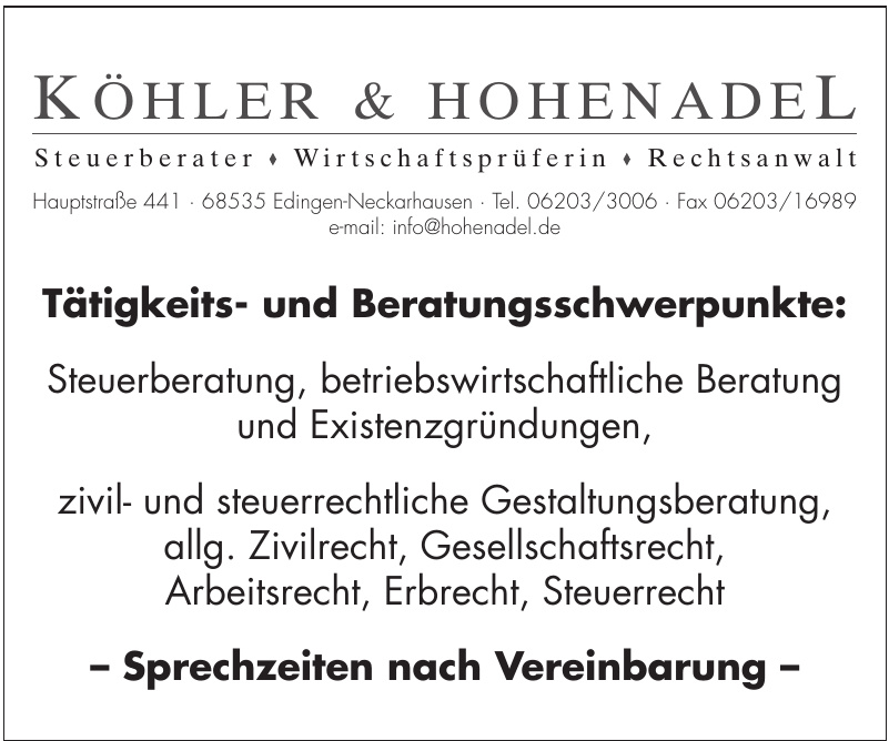 Köhler & Hohenadel Köhler & Hohenadel