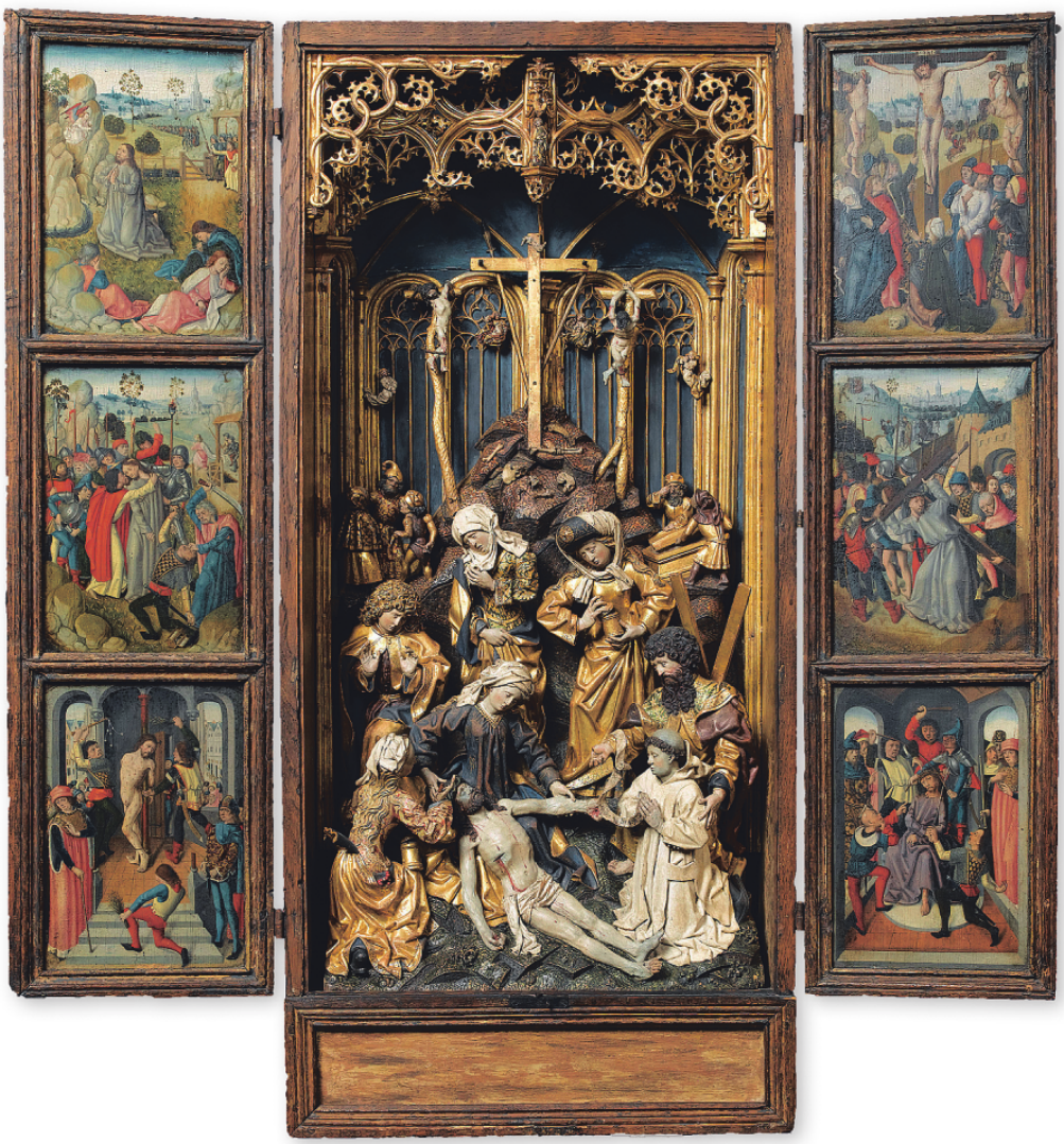 Einen Hausaltar mit einer emotionsreichen Beweinung Christi konnte das Kölner Museum aus Paris ausleihen Bild: bpk/RMN – Grand Palais/Jean-Gilles Berizzi Einen Hausaltar mit einer emotionsreichen Beweinung Christi konnte das Kölner Museum aus Paris ausleihen Bild: bpk/RMN – Grand Palais/Jean-Gilles Berizzi