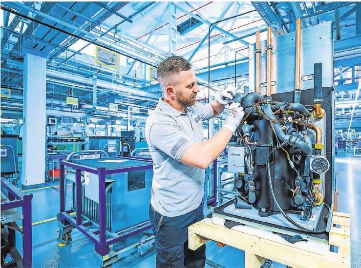 In Remscheid werden beim Traditionsunternehmen Vaillant hocheffiziente Wärmepumpen gefertigt. In Remscheid werden beim Traditionsunternehmen Vaillant hocheffiziente Wärmepumpen gefertigt.