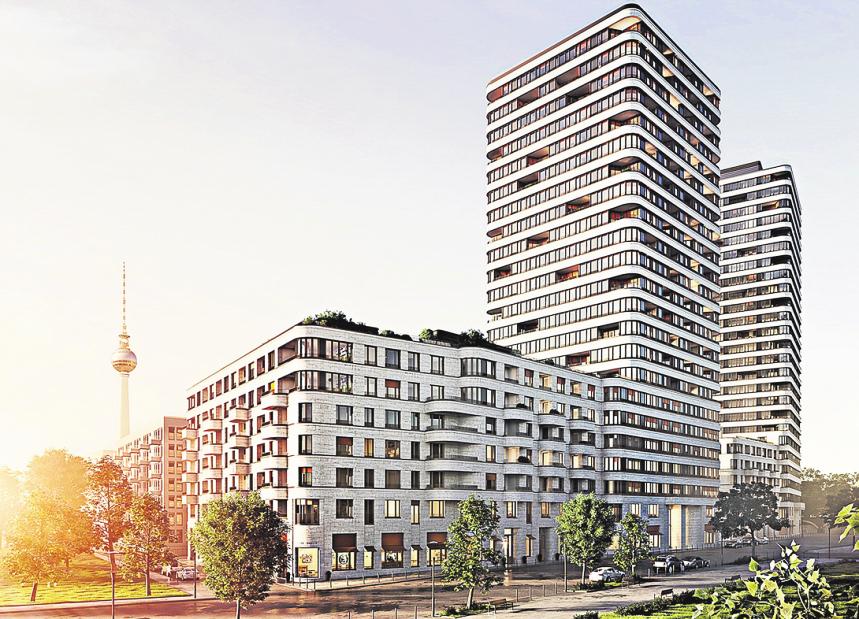 Das Upside in Friedrichshain bietet seinen künftigen Bewohner Sicht auf die Spree – zumindest aus den oberen Etagen. FOTO: ZIEGERT IMMOBILIEN Das Upside in Friedrichshain bietet seinen künftigen Bewohner Sicht auf die Spree – zumindest aus den oberen Etagen. FOTO: ZIEGERT IMMOBILIEN