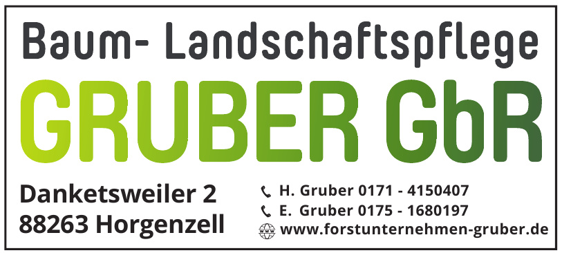 Baum- Landschaftspflege Gruber GbR Baum- Landschaftspflege Gruber GbR