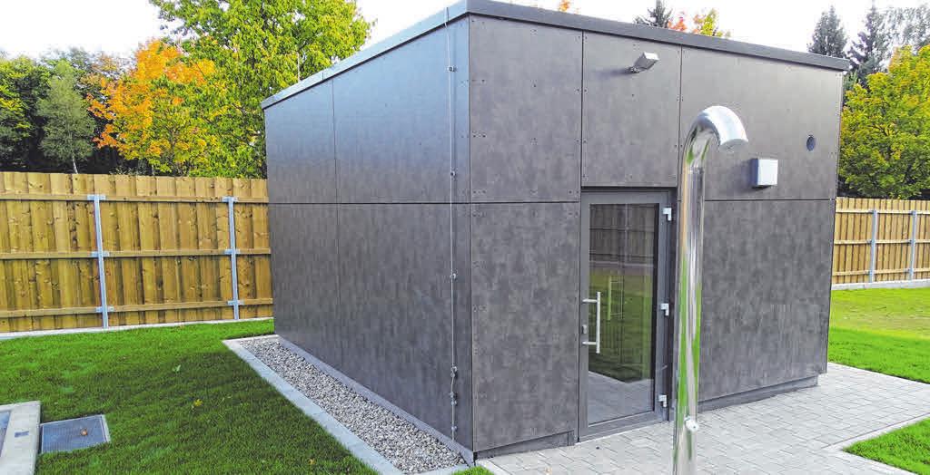 Die Außensauna wurde komplett neu aufgebaut. FOTO: ULRICH MÖLLMANN Die Außensauna wurde komplett neu aufgebaut. FOTO: ULRICH MÖLLMANN