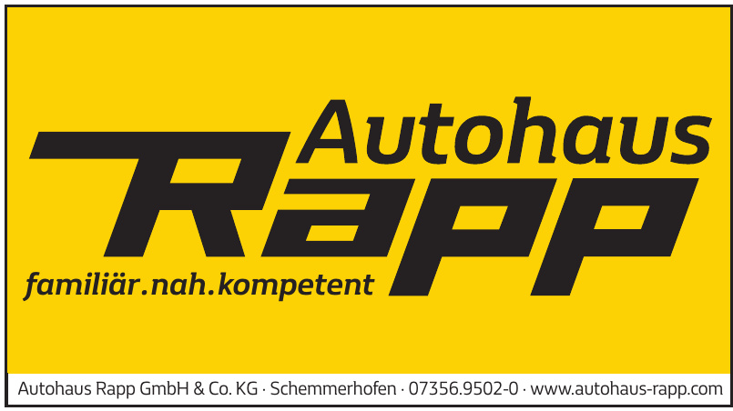 Autohaus Rapp GmbH & Co. KG Autohaus Rapp GmbH & Co. KG