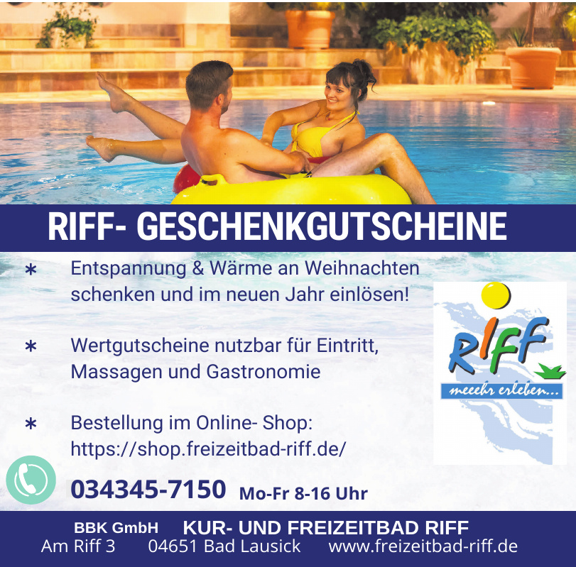 BBK GmbH Kur- und Freizeitbad Riff BBK GmbH Kur- und Freizeitbad Riff