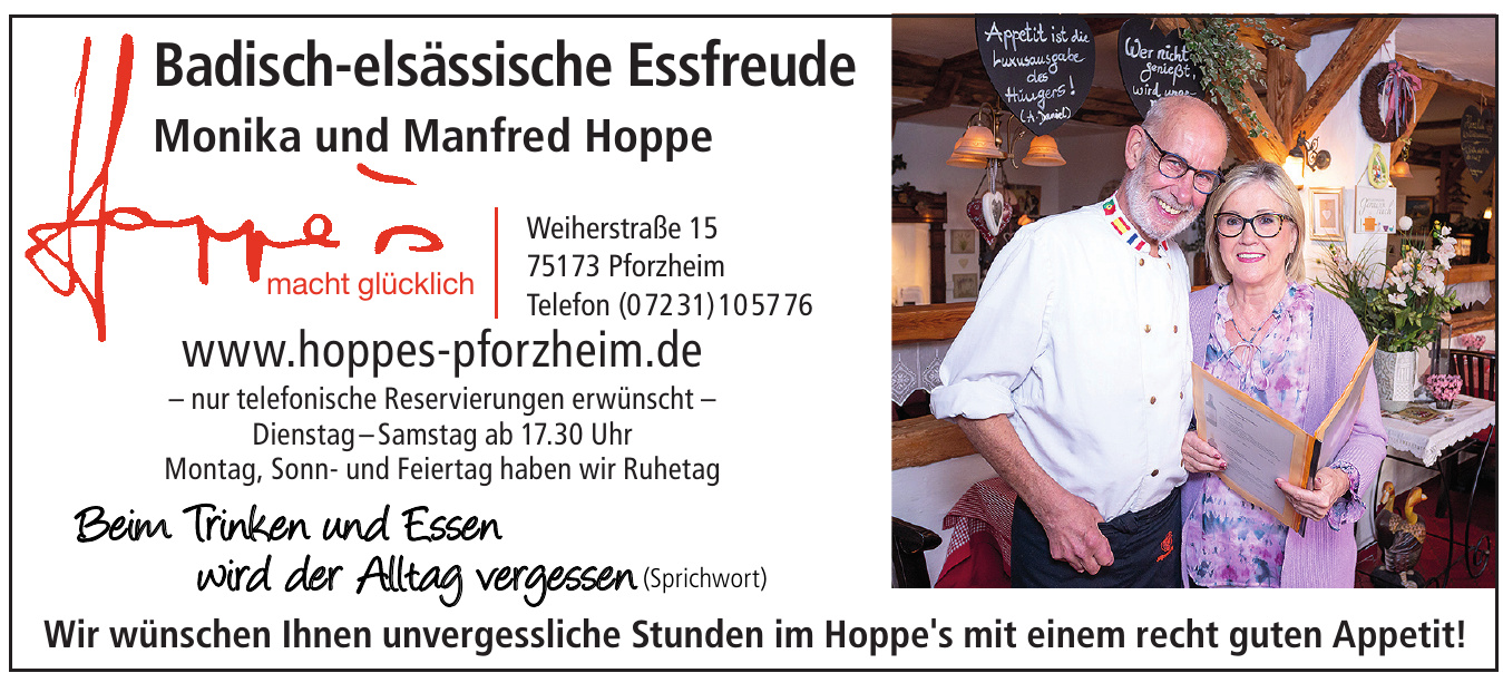 Hoppes Badisch-elsässische Essfreude