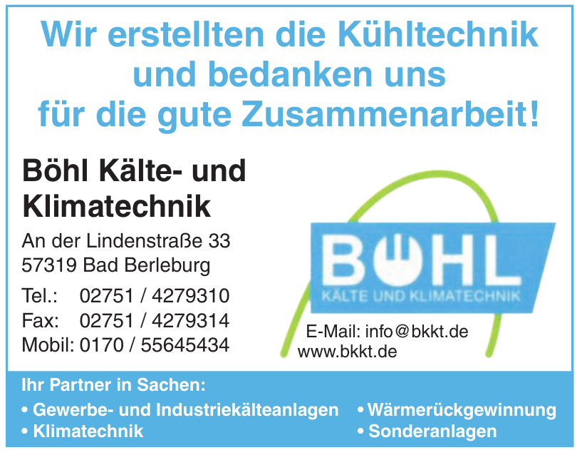 Böhl Kälte- und Klimatechnik Böhl Kälte- und Klimatechnik