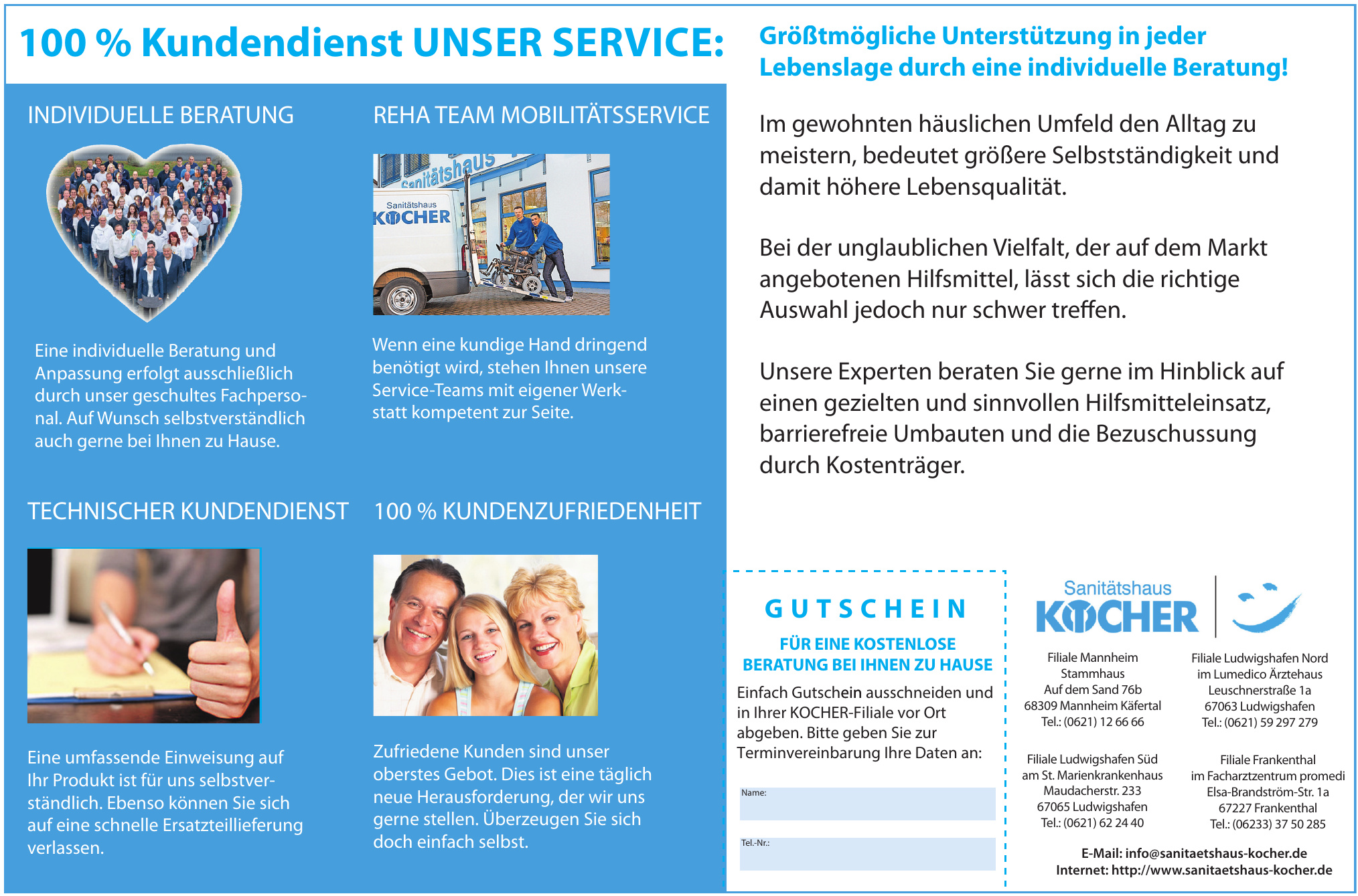 Sanitäthaus Kocher - Filiale Mannheim Sanitäthaus Kocher - Filiale Mannheim
