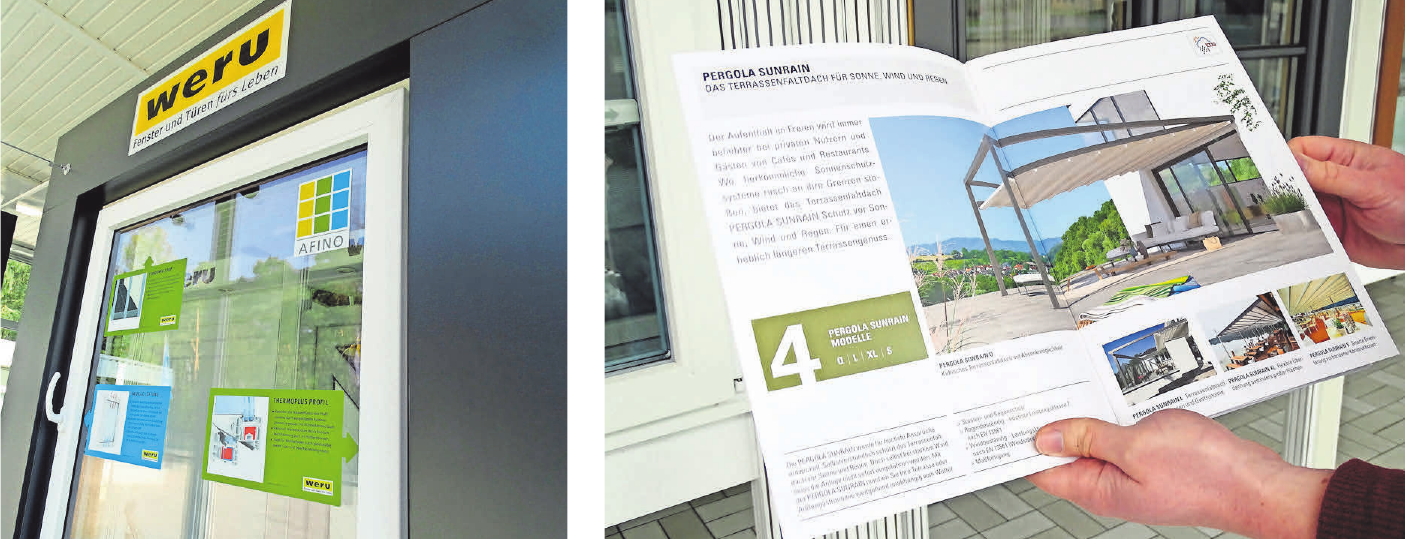 In Bordenau sind mehrere qualitativ hochwertige Fenster und Türen ausgestellt. Das Modell Pergola Sunrain (Katalog) bietet Schutz vor Sonne, Wind und Regen. In Bordenau sind mehrere qualitativ hochwertige Fenster und Türen ausgestellt. Das Modell Pergola Sunrain (Katalog) bietet Schutz vor Sonne, Wind und Regen.