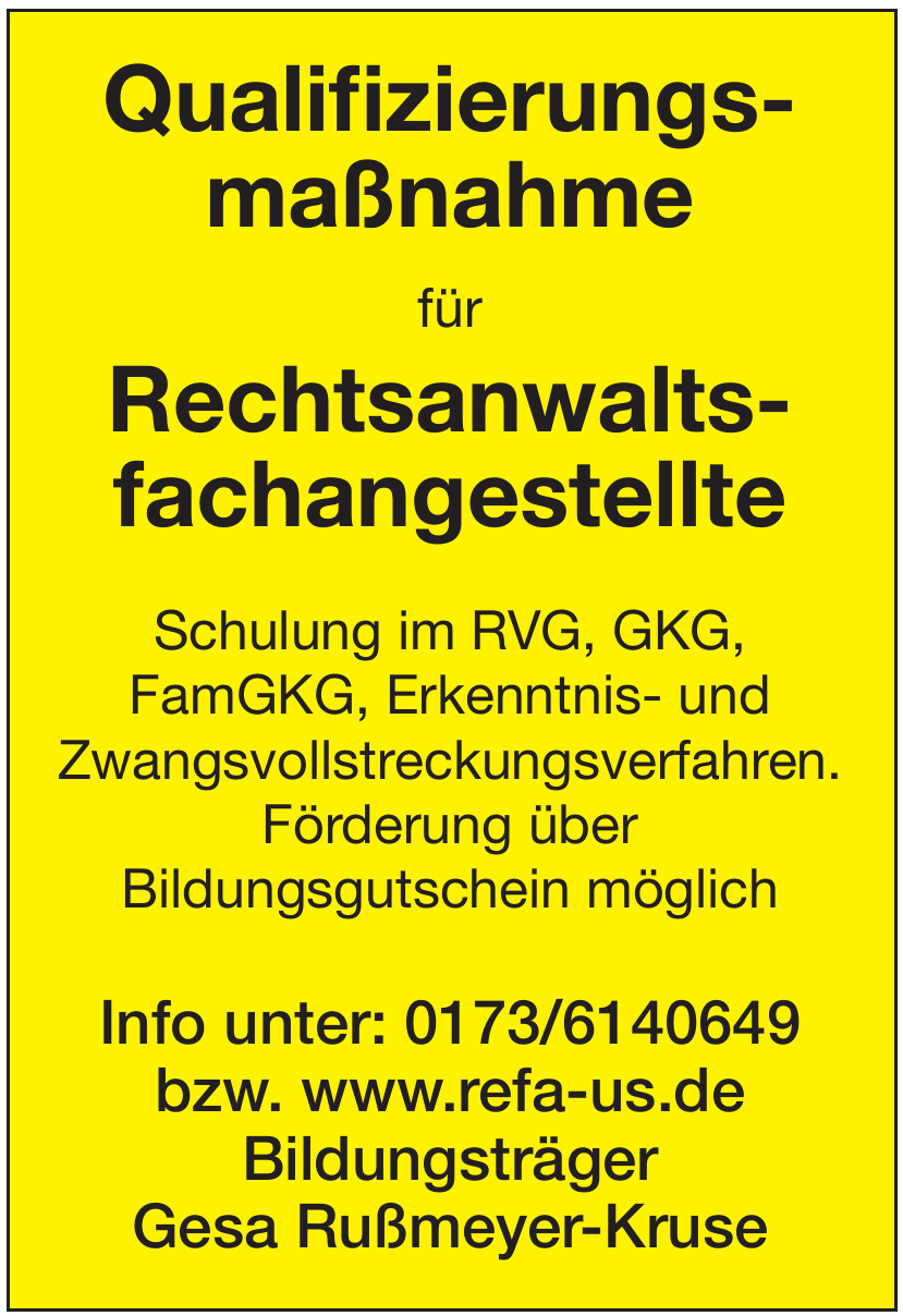 Bildungsträger Gesa Rußmeyer-Kruse Bildungsträger Gesa Rußmeyer-Kruse