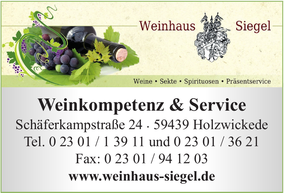 Weinhaus Siegel - Weinkompetenz & Service