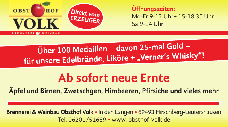 Brennerei & Weinbau Obsthof Volk Brennerei & Weinbau Obsthof Volk