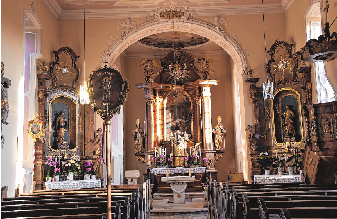 In der Dorfkirche, die dem Heiligen Josef geweiht ist, findet am Sonntag um 10 Uhr eine Messfeier zum Fest der Kirchweih statt. FOTO: CHRISTIANE REUTHER In der Dorfkirche, die dem Heiligen Josef geweiht ist, findet am Sonntag um 10 Uhr eine Messfeier zum Fest der Kirchweih statt. FOTO: CHRISTIANE REUTHER