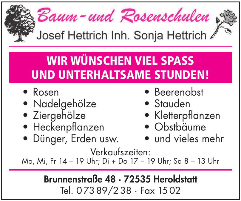 Baum- und Rosenschulen Baum- und Rosenschulen