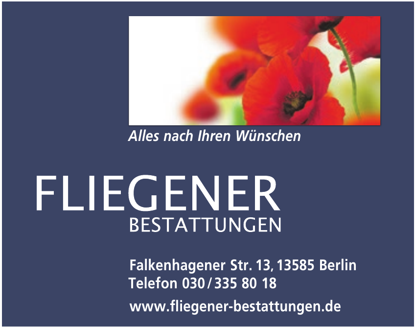 Fliegener Bestattungen Fliegener Bestattungen