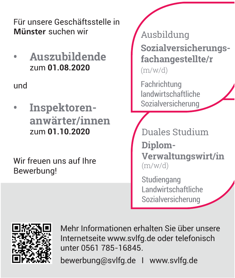 Sozialversicherung für Landwirtschaft, Forsten und Gartenbau Sozialversicherung für Landwirtschaft, Forsten und Gartenbau