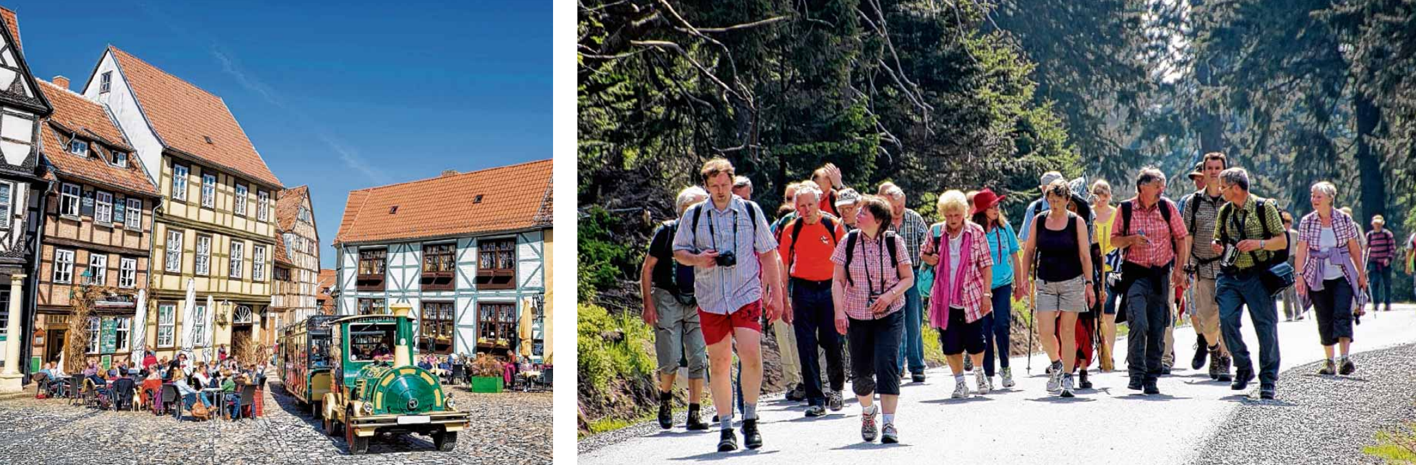 Altstadt von Queldinburg. Foto: stock.adobe.com, Tourismus ist eine der wichtigsten Wirtschaftssäulen im Harz. Foto: Gerald Eggert Altstadt von Queldinburg. Foto: stock.adobe.com, Tourismus ist eine der wichtigsten Wirtschaftssäulen im Harz. Foto: Gerald Eggert