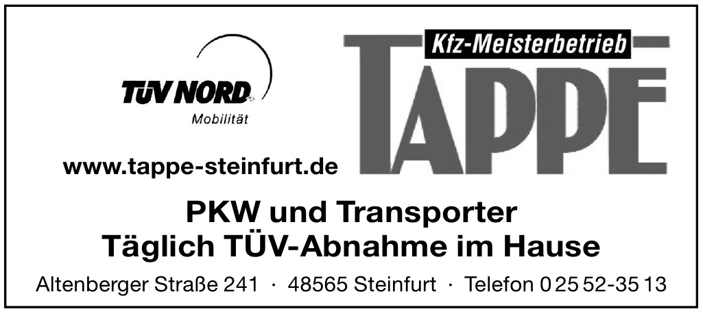 Tappe Kfz-Meisterbetrieb Tappe Kfz-Meisterbetrieb