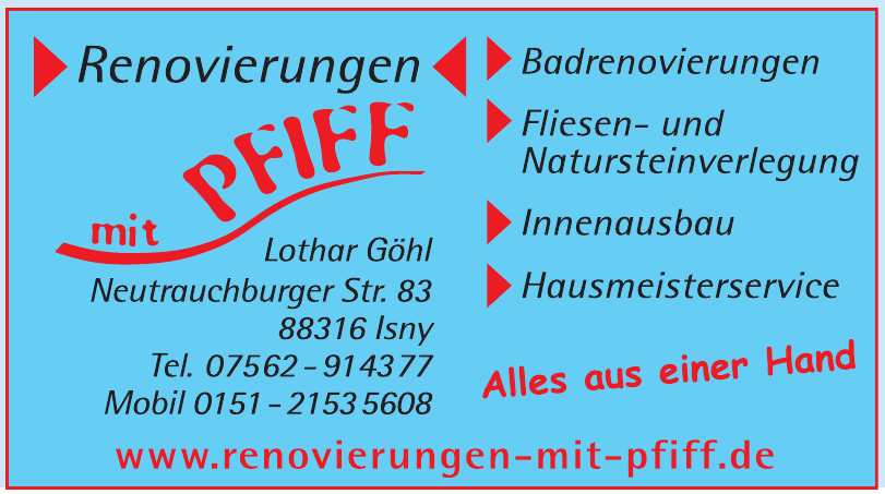 Renovierungen mit Pfiff Renovierungen mit Pfiff