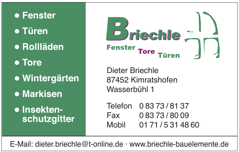 Briechle Bauelemente Briechle Bauelemente