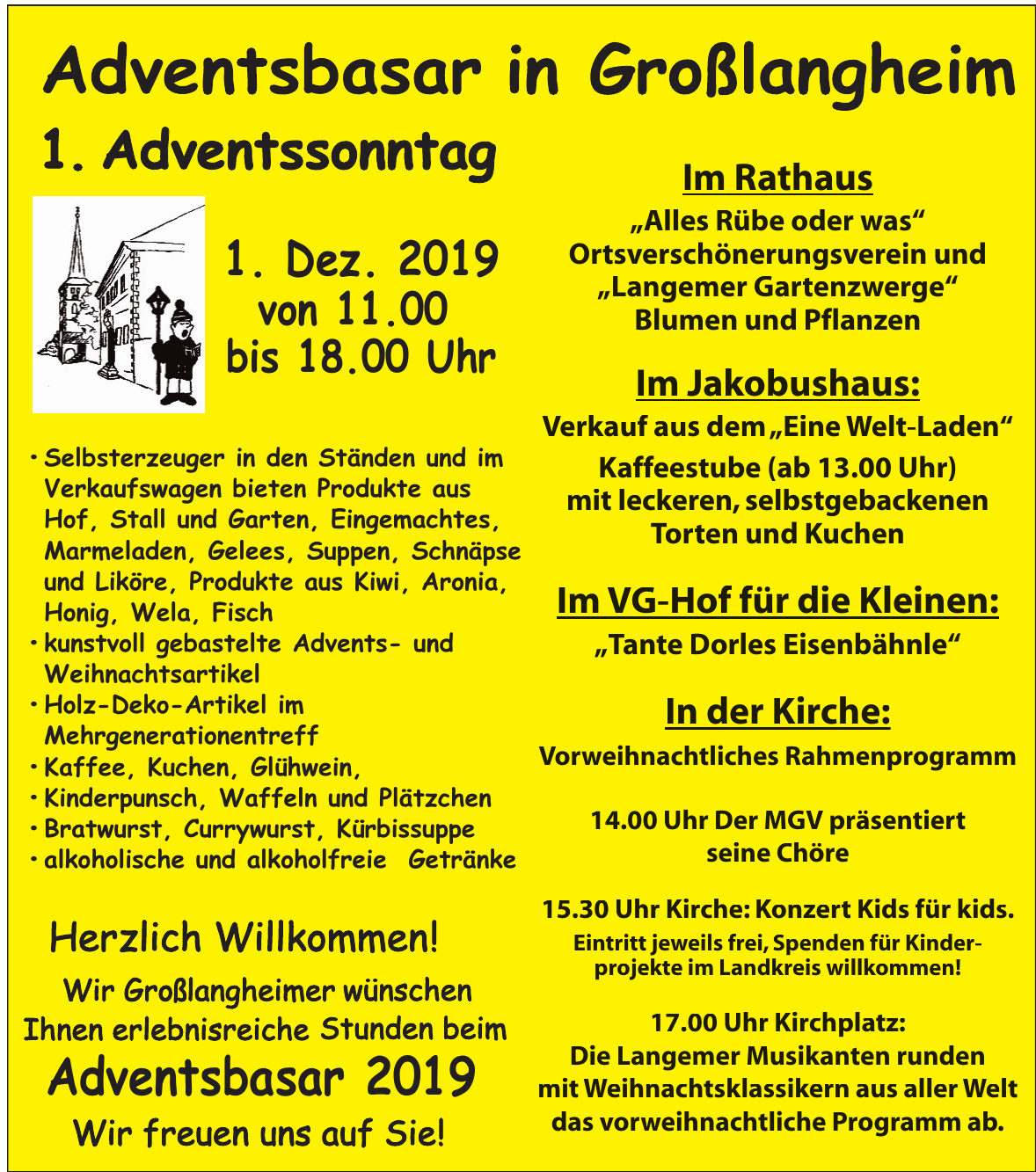Adventsbasar in Großlangheim Adventsbasar in Großlangheim