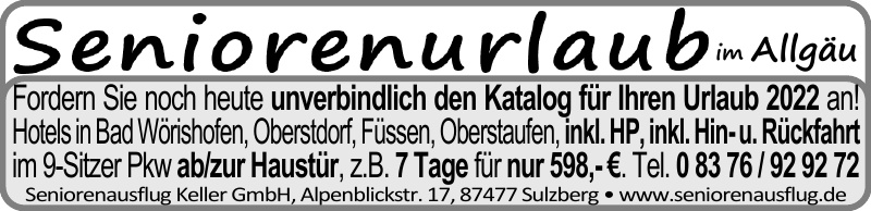 Seniorenausflug Keller GmbH