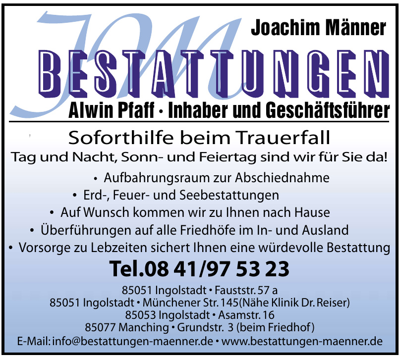 Joachim Männer Bestattungen
