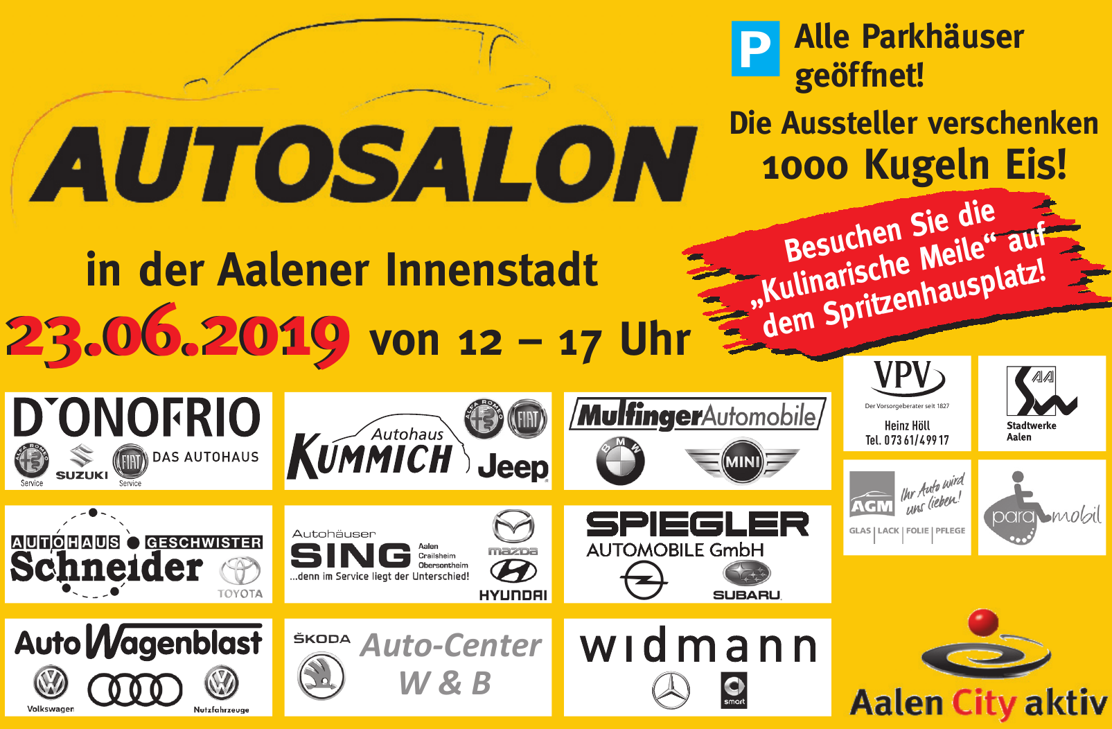 Autosalon in der Aalener Innenstadt Autosalon in der Aalener Innenstadt