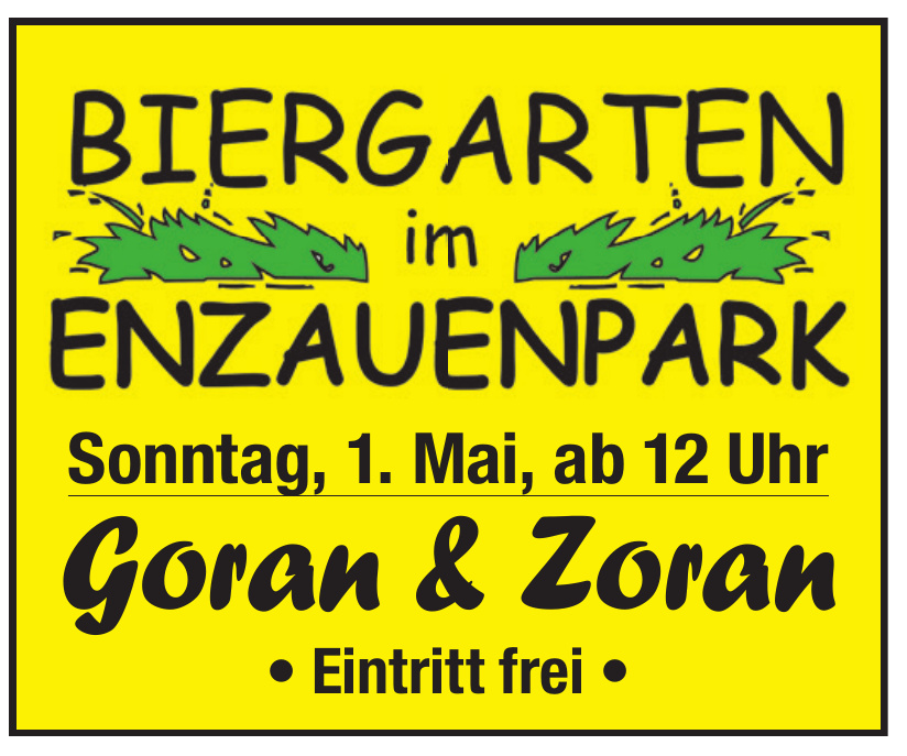 Biergarten im Enzauenpark - Goran & Zoran