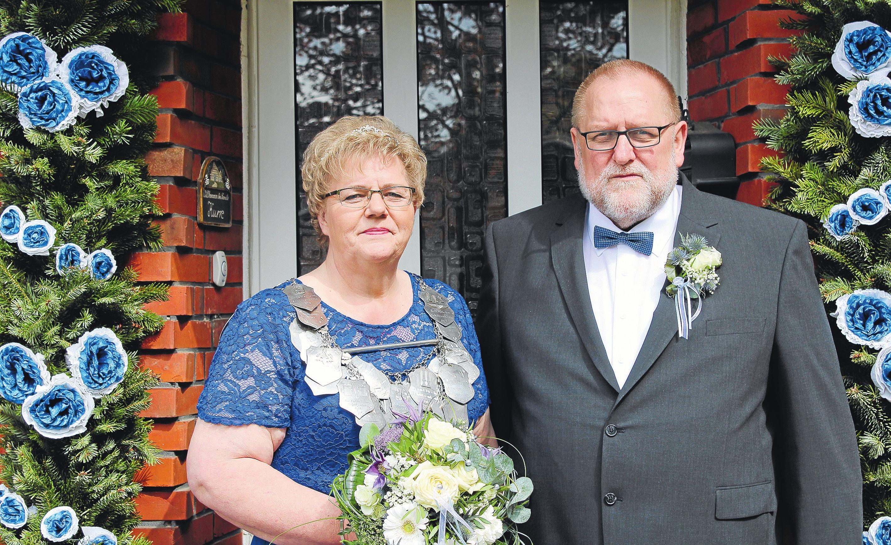 Die Königin aus dem Jahr 2019: Marion Kurre mit ihrem Prinzgemahl Hans Kurre. Fotos K. Seeger