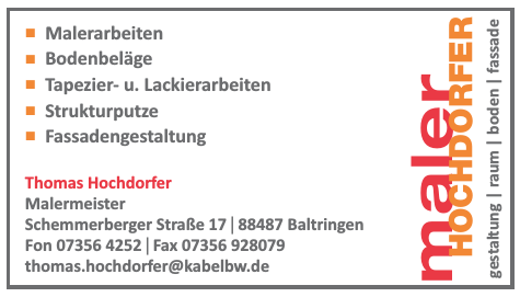 Thomas Hochdorfer Malermeister Thomas Hochdorfer Malermeister