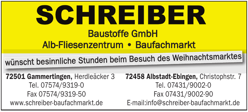 Schreiber Baustoffe GmbH Schreiber Baustoffe GmbH