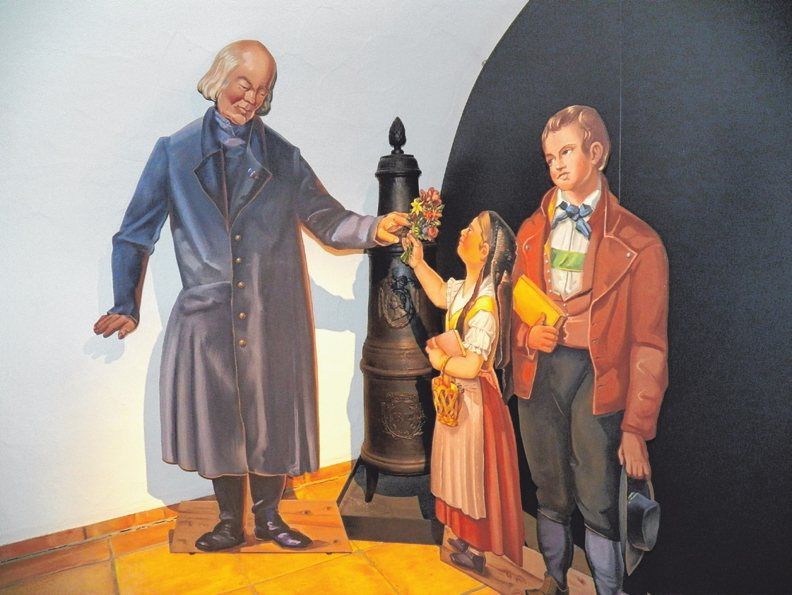 So wird Christoph von Schmid in der Gedenkstätte dargestellt. So wird Christoph von Schmid in der Gedenkstätte dargestellt.