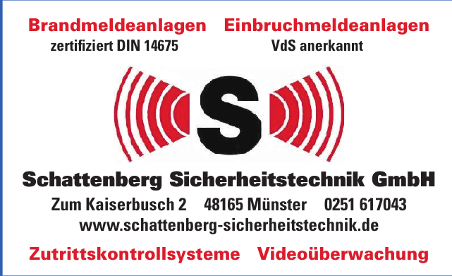 Schattenberg Sicherheitstechnik GmbH Schattenberg Sicherheitstechnik GmbH