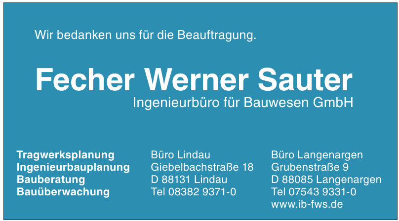 Fecher Werner Sauter Ingenieurbüro für Bauwesen GmbH Fecher Werner Sauter Ingenieurbüro für Bauwesen GmbH