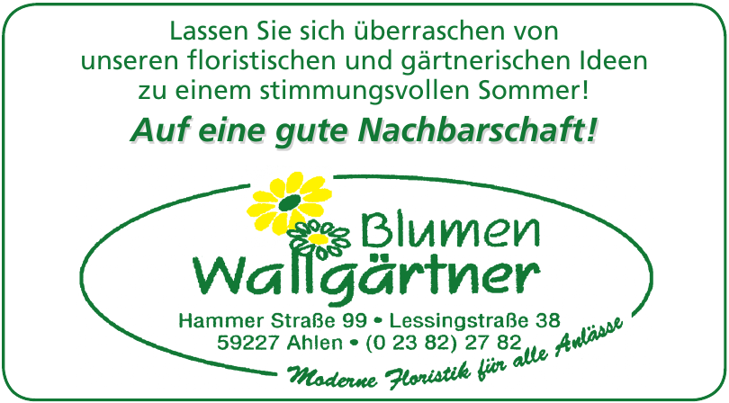 Blumen Wallgärtner Blumen Wallgärtner