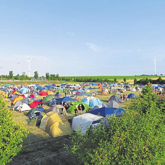 Der Campground für das Noaf Festival bei Wörrstadt. Foto: Noaf