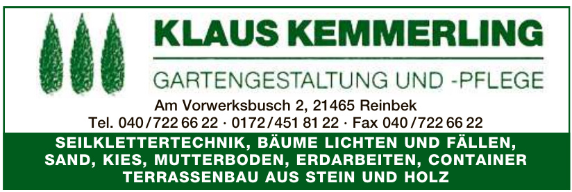 Klaus Kemmerling - Gartengestaltung und Pflege