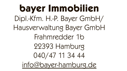 bayer Immobilien Dipl.-Kfm. H.-P. Bayer GmbH/ Hausverwaltung Bayer GmbH