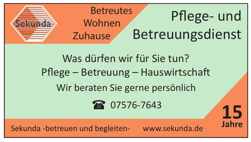 Sekunda – betreuen und begleiten – Dennis Volz Pflegedienstleitung Sekunda – betreuen und begleiten – Dennis Volz Pflegedienstleitung
