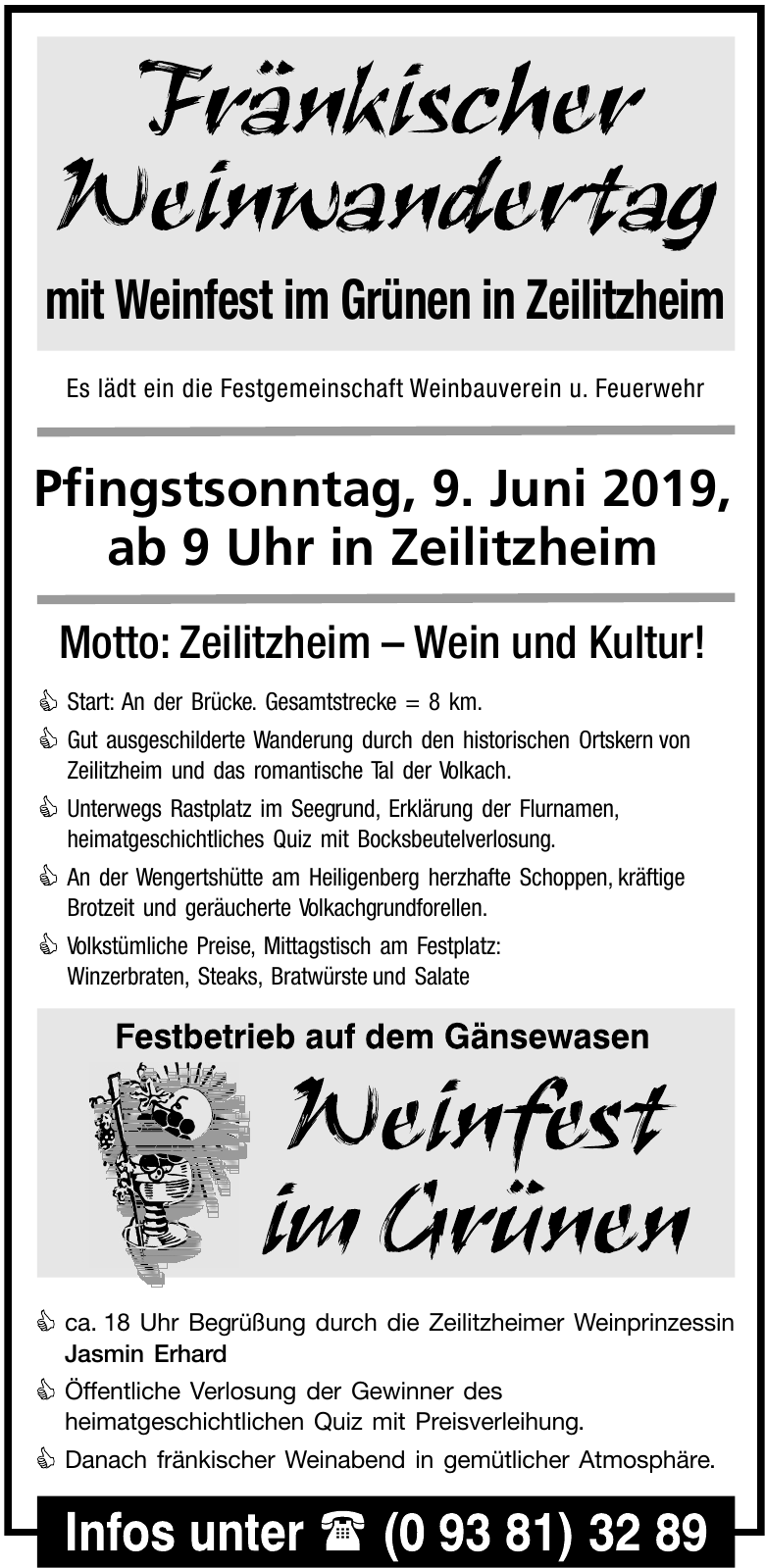 Fränkischer Weinwandertag Fränkischer Weinwandertag
