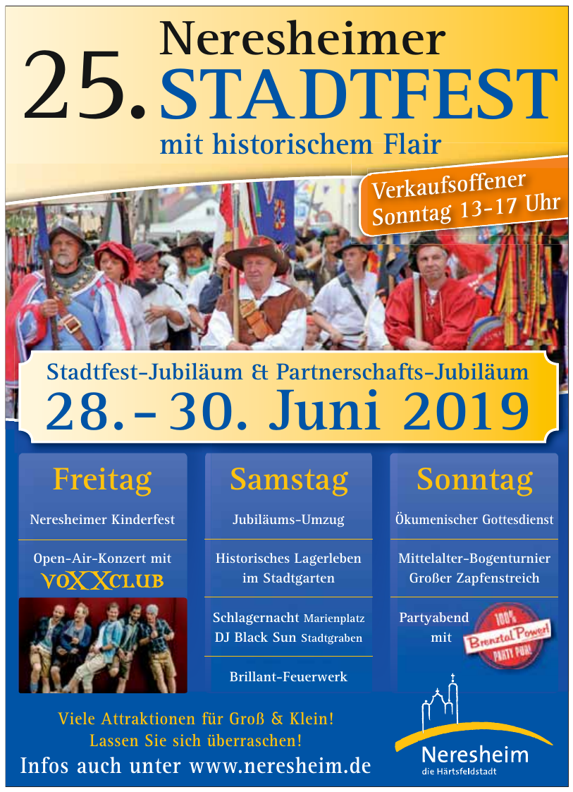 25. Stadtfest Neresheimer 25. Stadtfest Neresheimer