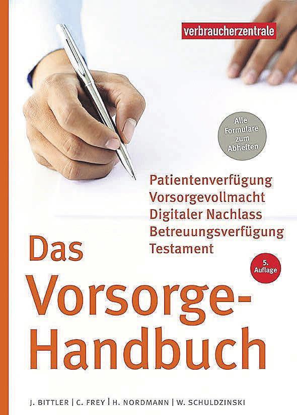 Alles rund um das Thema Vorsorge ist in diesem Ratgeber zu finden. Foto: verbraucherzentrale.de Alles rund um das Thema Vorsorge ist in diesem Ratgeber zu finden. Foto: verbraucherzentrale.de