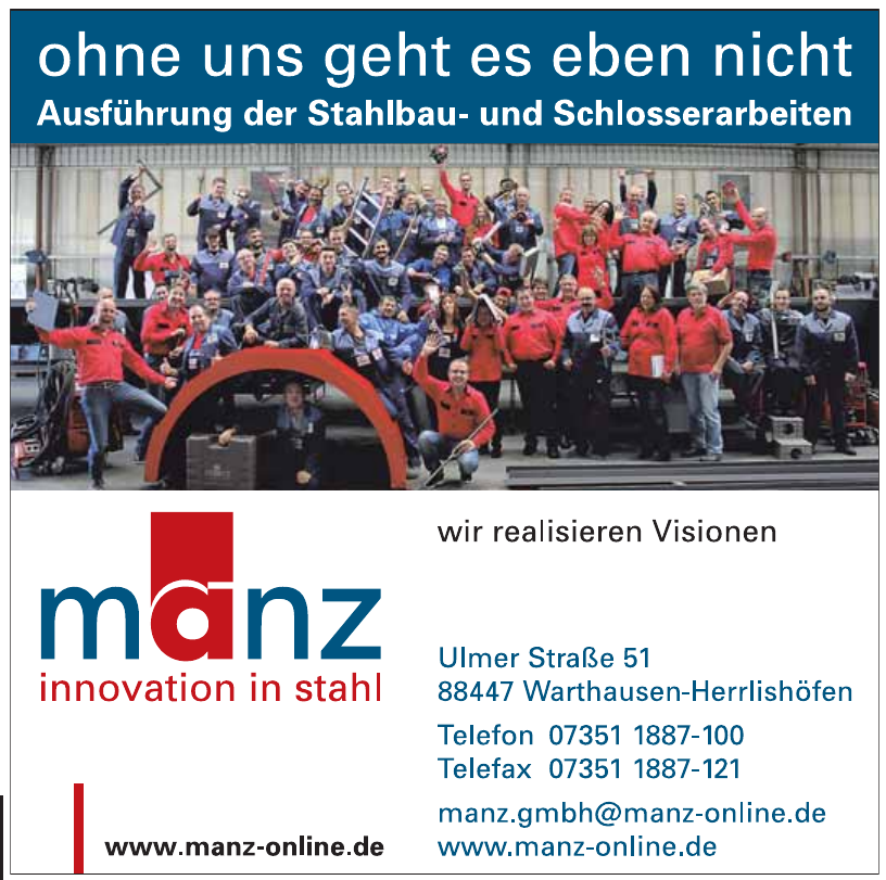 Manz GmbH innovation in stahl Manz GmbH innovation in stahl