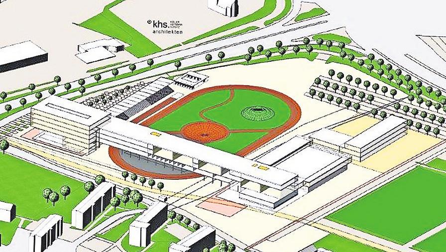 Der neue VfL: Auf dem Gelände am Elsterweg soll bis 2024 ein moderner Sportpark entstehen – mit Mehrzweck-Sportfläche, Halle und Kindergarten.