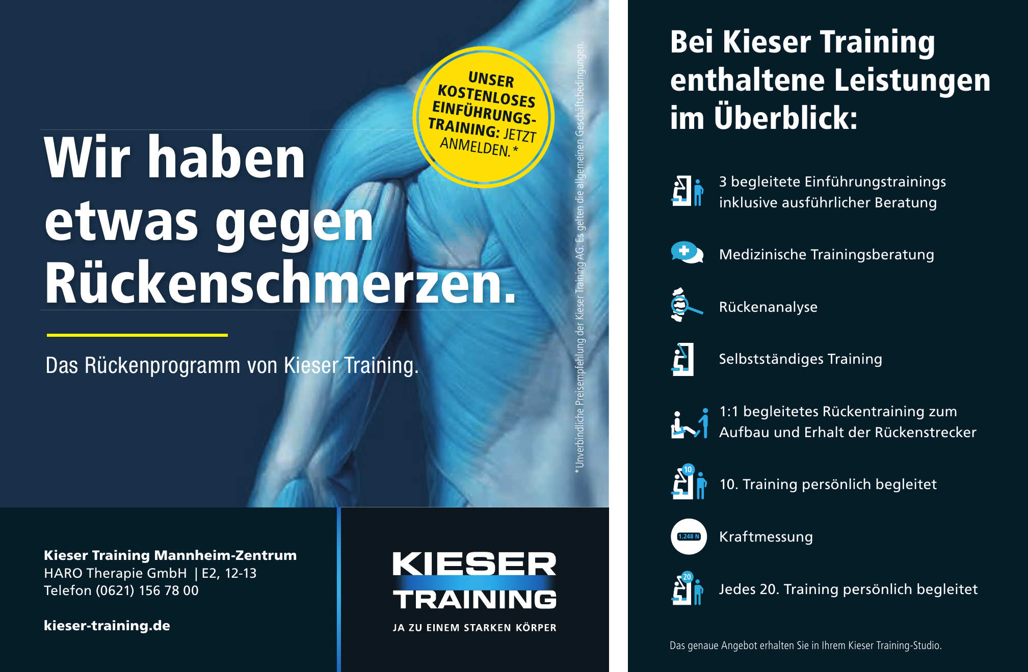Kieser Training Mannheim-Zentrum HARO Therapie GmbH Kieser Training Mannheim-Zentrum HARO Therapie GmbH