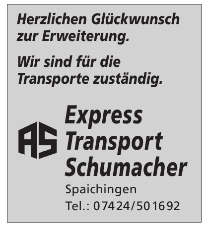 Express Transport Schumacher Express Transport Schumacher