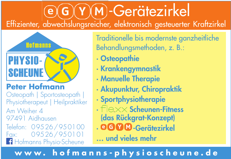Peter Hofmann Osteopath/Physiotherapeut/Heilpraktiker Peter Hofmann Osteopath/Physiotherapeut/Heilpraktiker