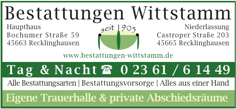 Bestattungen Wittstamm