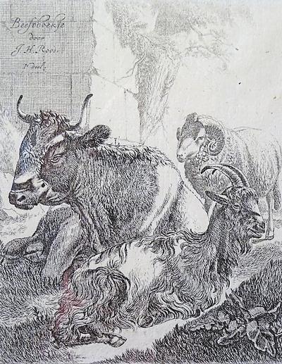 Malerisch:Druckgrafik nach Entwurf von J.H. Roos. Foto: hap Malerisch:Druckgrafik nach Entwurf von J.H. Roos. Foto: hap